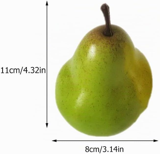 TOYANDONA 4Er Set KüNstliche Birnen Modelle - Gelbe Und GrüNe Simulation FrüChte FüR Dekoration, Fot
