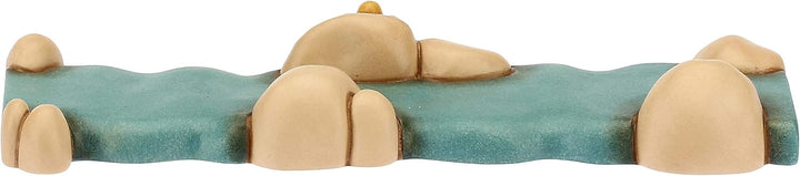 THUN - Set mit 2 Stück Flussgerade, Klassische Krippe - Keramik - 15 x 5,6 x 2,1 cm.