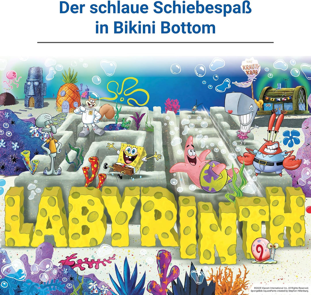 Ravensburger Spiele 25090 - Spongebob Schwammkopf Labyrinth - Der Spieleklassiker im Look der Serie