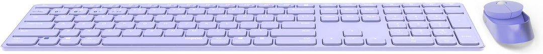 Rapoo 9850M kabelloses Tastatur-Maus Set Wireless Deskset 1600 DPI Sensor wiederaufladbarer Akku fla