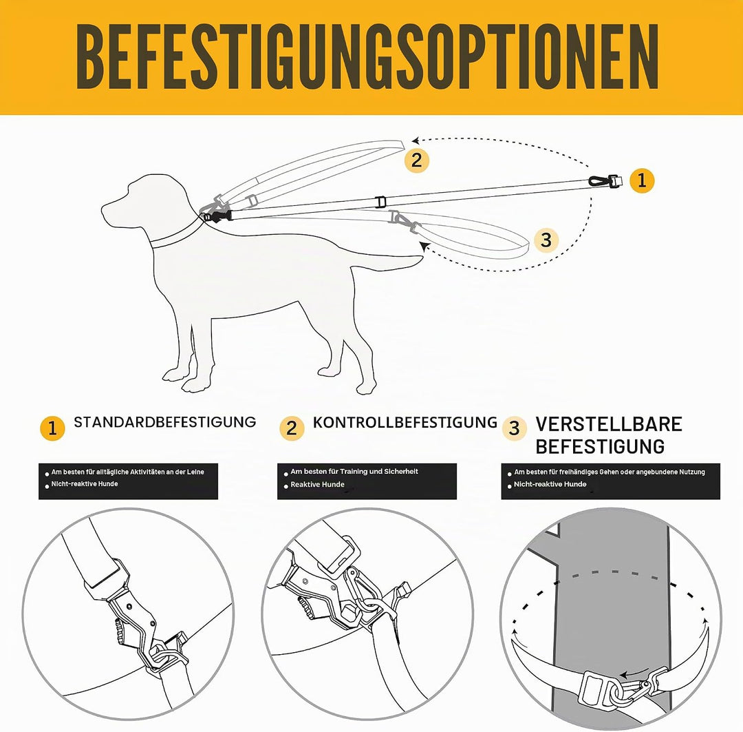 Carhartt Hunde Leine Tradesman, Schwarz, L, P000346822 Schwarz/Messing gebürstet L, Schwarz/Messing