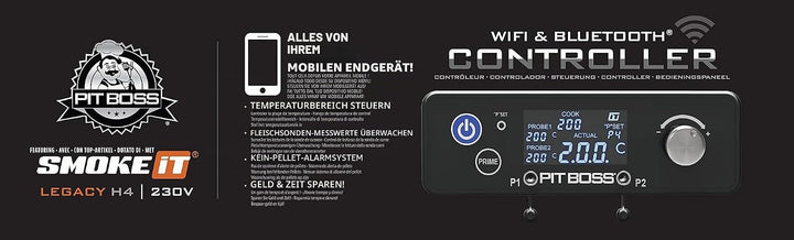 Pit Boss Legacy Wi-Fi- und Bluetooth-Steuereinheit (für Navigatormodelle, mit App steuerbar, Grillzu