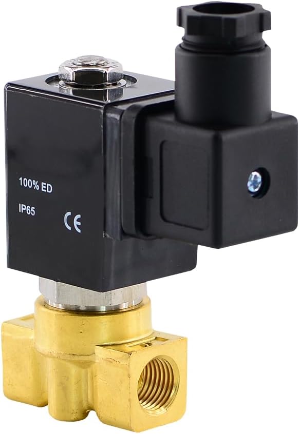 Fittingstore - 2/2 Wege Magnetventile aus Messing Stromlos geschlossen für Druckluft Wasser (G 3/4",