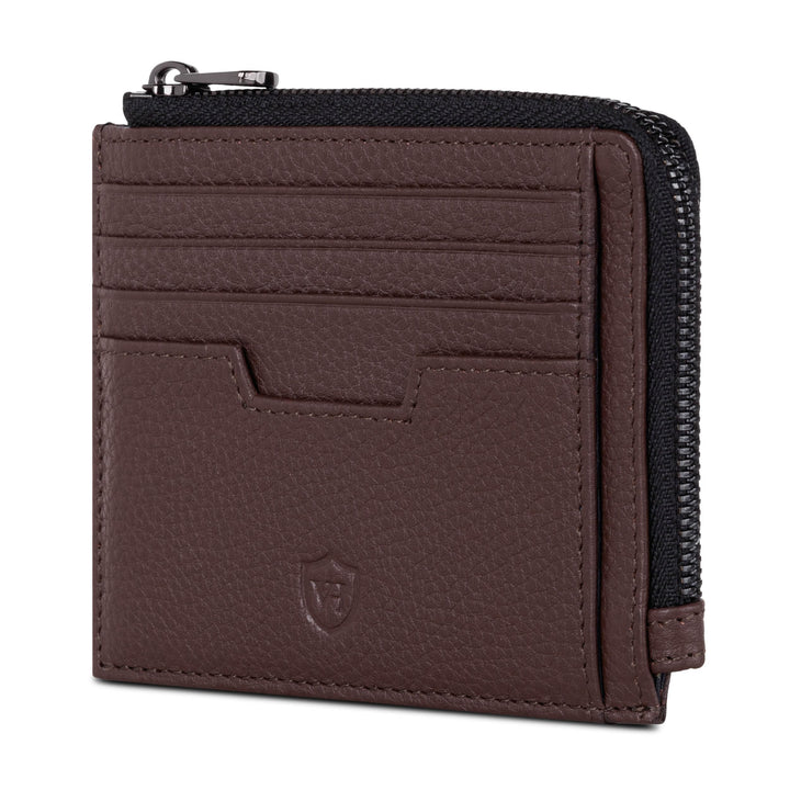 VON HEESEN Leder Kartenetui Geldbörse Herren & Damen Kreditkartenetui (Medium, Dunkelbraun) Dunkelbr