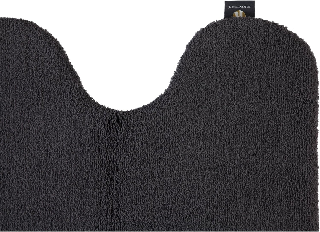 Rhomtuft Badematte Aspect, Farbe: zinn, Grösse: 55x60cm Toilettenvorlage mit Ausschnitt 55x60 cm, To