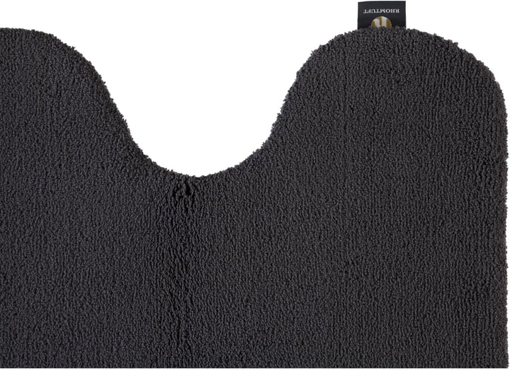 Rhomtuft Badematte Aspect, Farbe: zinn, Grösse: 55x60cm Toilettenvorlage mit Ausschnitt 55x60 cm, To