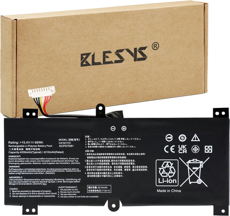 BLESYS C41N1731 Akku für Asus ROG Strix Scar II GL504 GL504G GL504GW GL504GS GL504GM GL504GV GL704 G