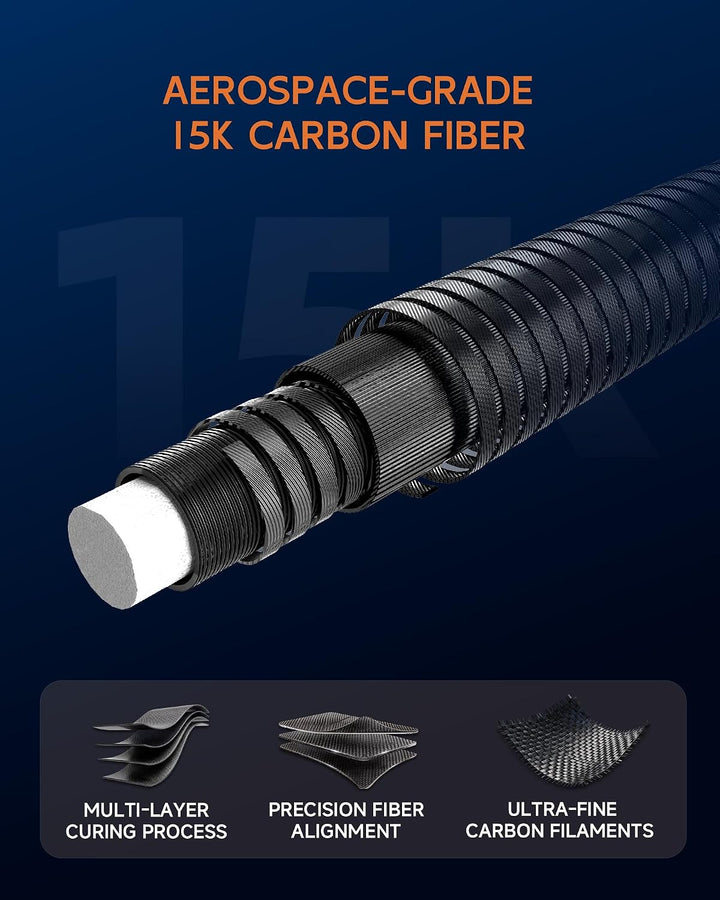 KONLLEN Billardqueue aus Carbonfaser, 147cm, professionelles Billardqueue für Erwachsene, Vollcarbon