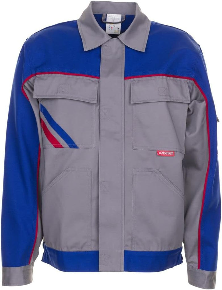 Planam Highline Herren Bundjacke zink kornblau rot Modell 2313 Grösse 54 Zink/Kornblau/Rot 54, Zink/