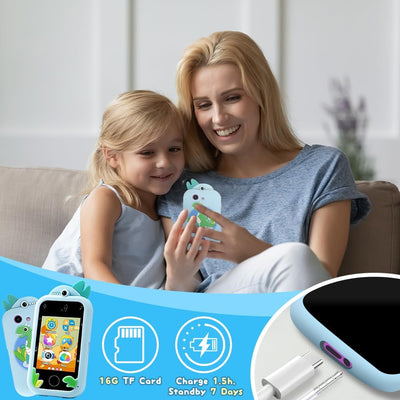 3T6B Kinder Handy Spielzeug,Kid Smartphone mit MP3-Player,Geschichtenerzählen,Selfie- und Videofunkt