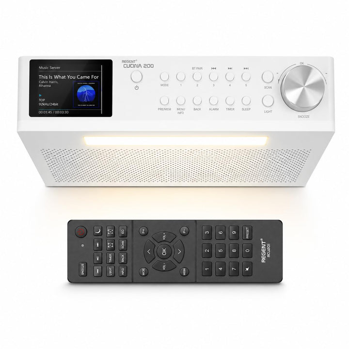 Regent Cucina 200 Küchenradio Unterbau Dab Radio mit Bluetooth FM/DAB+ Radio mit Led Leiste Küche, F