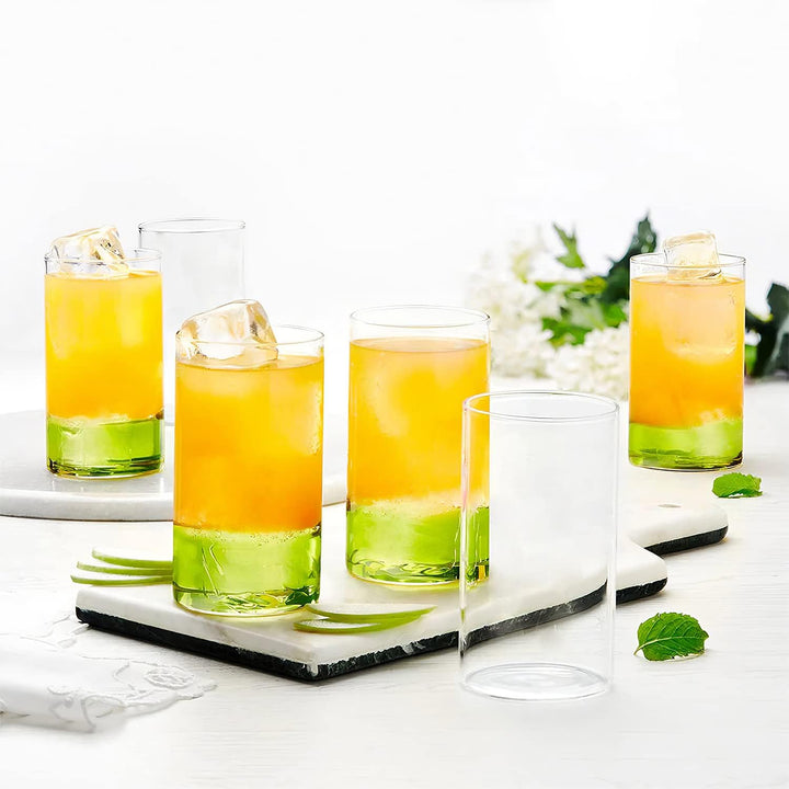 Borosil Trinkgläser, 340 ml, 6 Stück, BPA-frei, Borosilikat-Trinkglas, klares und leichtes Wassergla