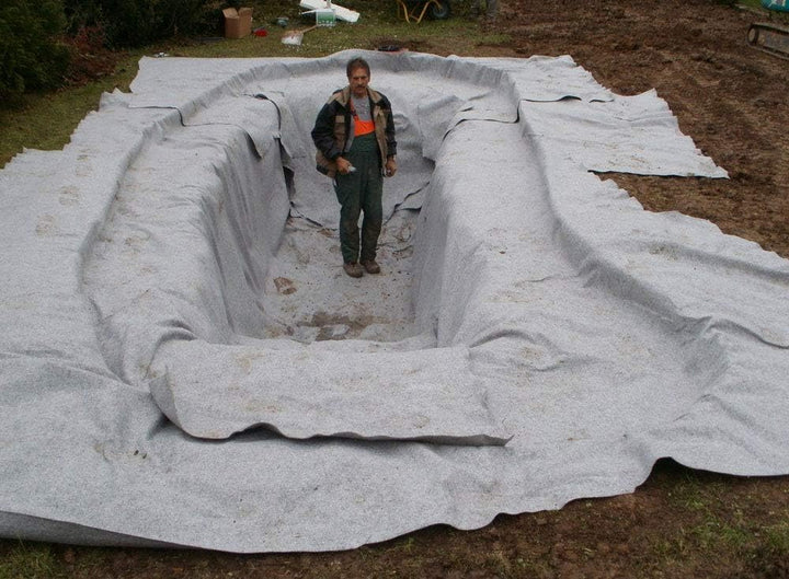 20 m² Teichvlies 500g/m² Rolle 2 x 10 Meter Schutzvlies Folienschutz für Teichfolie Vlies