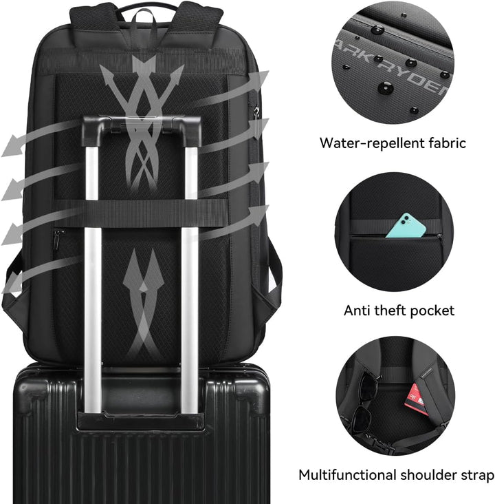 MARK RYDEN Erweiterbarer 25L-35L Grosse Kapazität Laptop Rucksack, Business Rucksack Herren für 15.6