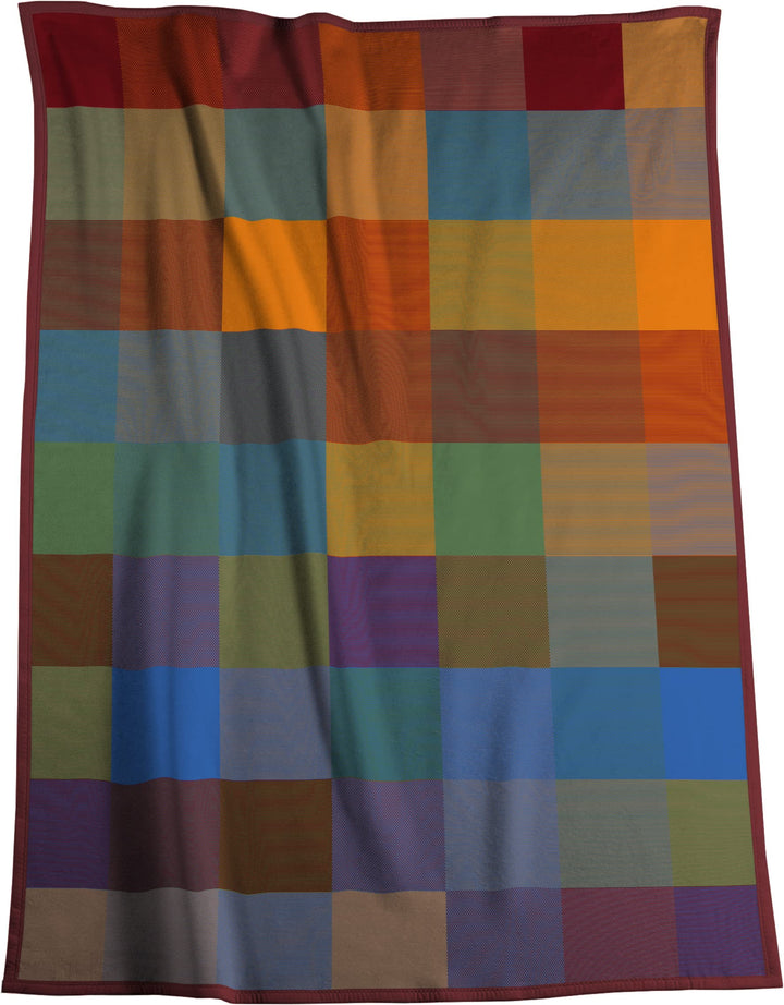 Biederlack Kuscheldecke bunt, Sofadecke 100% Baumwolle, 150 x 200 cm