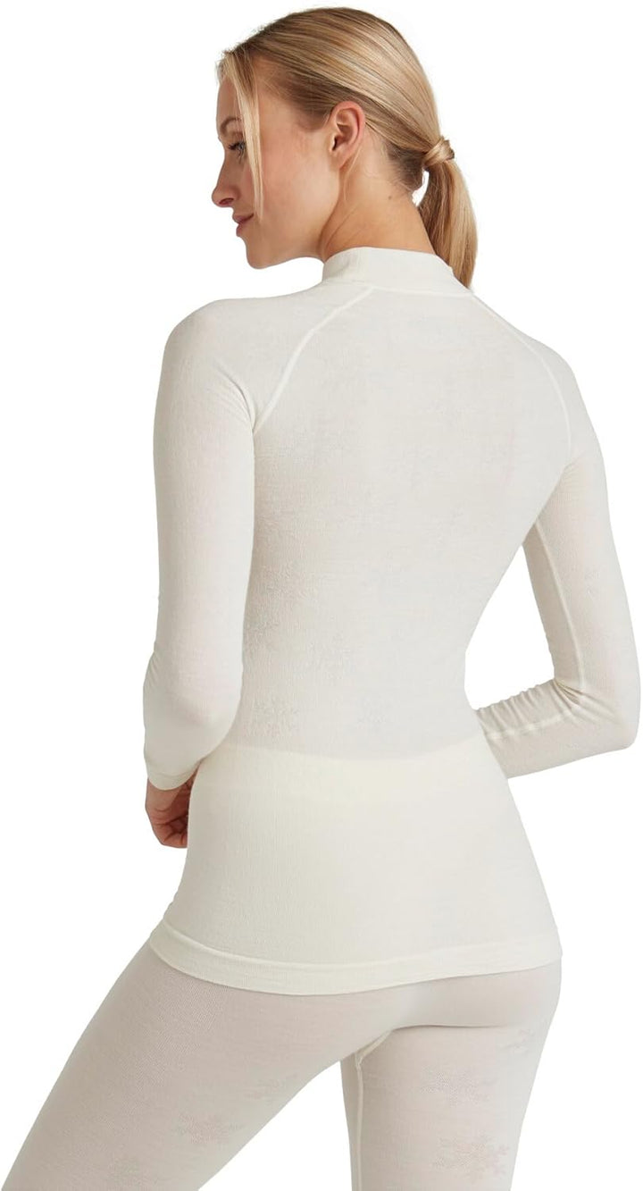 FALKE Damen Wool-Tech High Neck Funktionsshirt Langarm für kalte Temperaturen Funktionsunterwäsche a