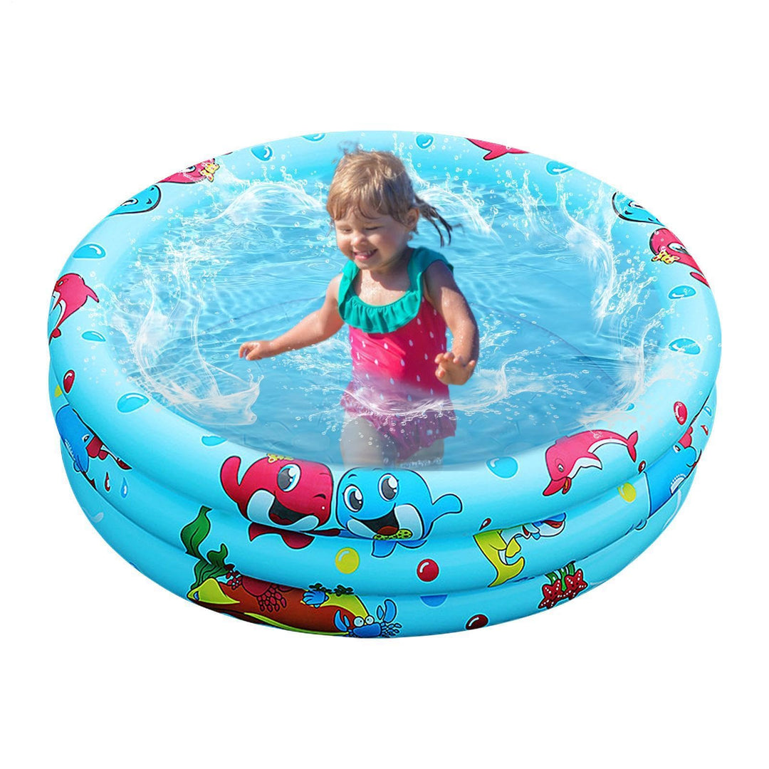 Kinderpool | 90 cm aufblasbares rundes Spielbecken,Gartenpool für Kinder | für, See, Park, Hof, Outd