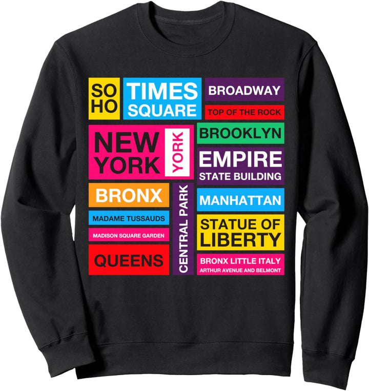 Colorful New York City Famous Avenues Shirt, New York City Sweatshirt