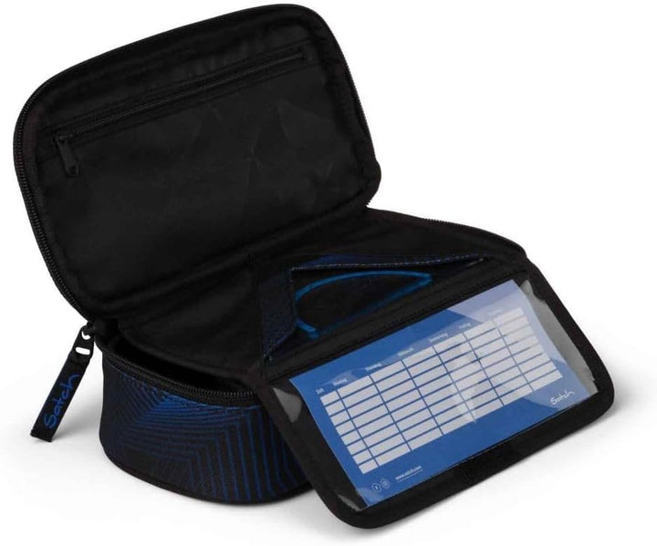 Satch Pack Schulrucksack Set 3tlg. inkl. Schlamperbox und Sportbeutel (Seismic Blue), Seismic Blue