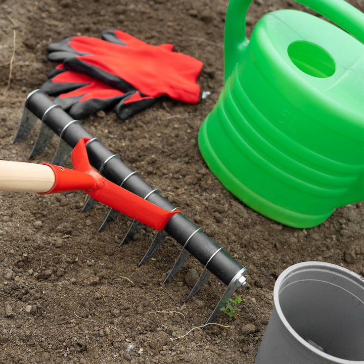 KADAX Rasenlüfter, manueller Vertikutierer für Garten, Rasen, Moos, Gartenzubehör aus Metall, Schnei