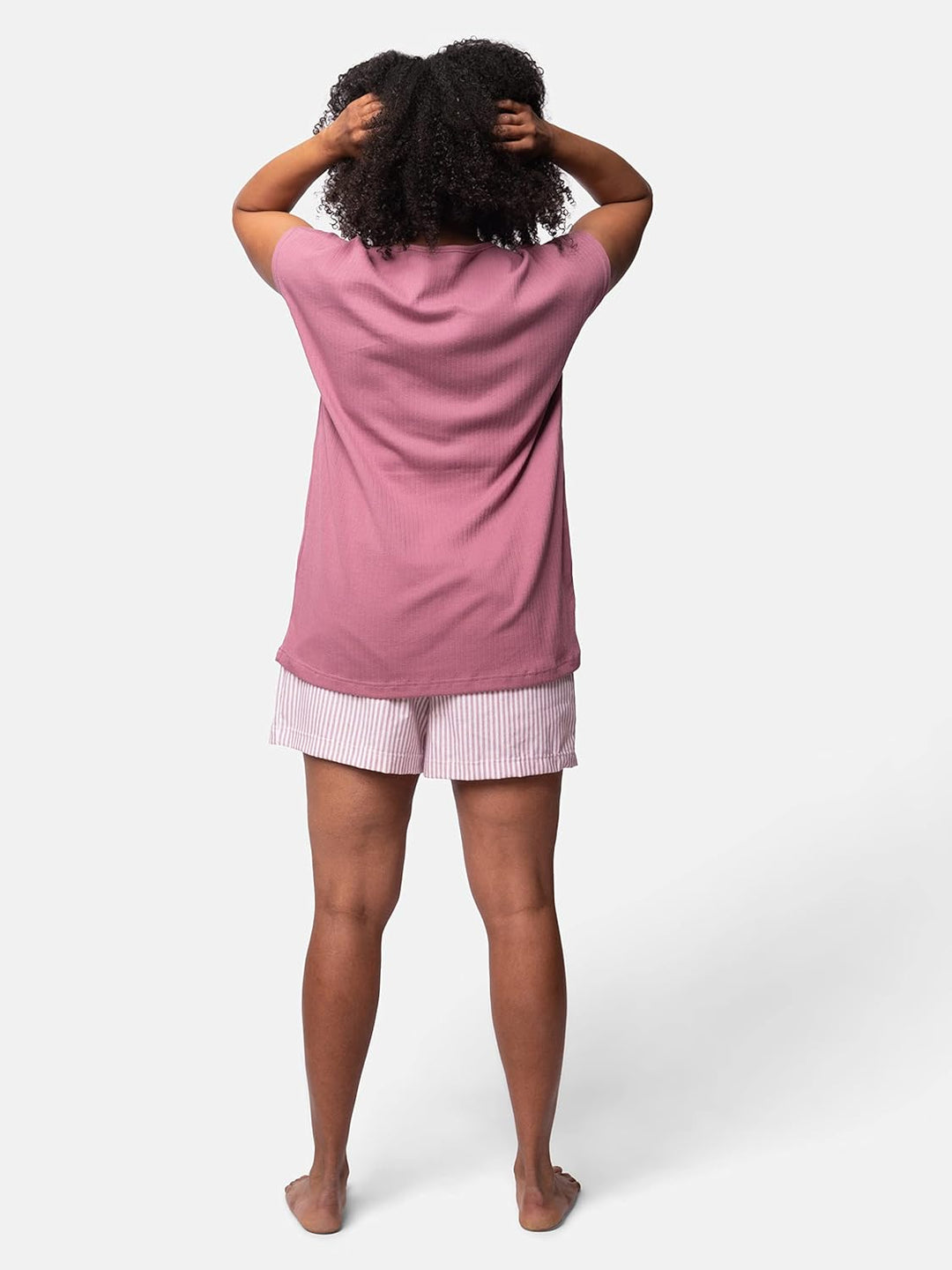 greenjama Pyjama Damen kurz aus Bio Baumwolle, nachhaltig und GOTS-Zertifiziert Grape 42, Grape 42