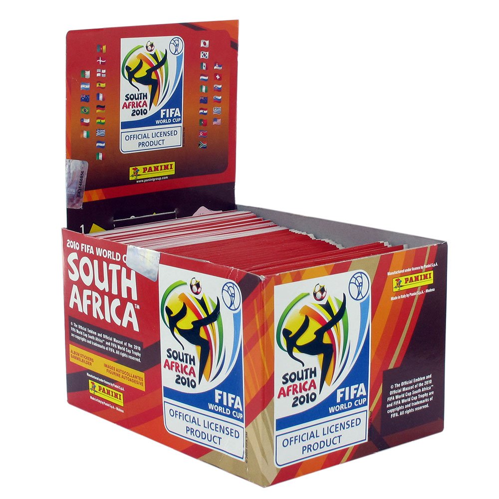 Panini PN25331 - Fussball FIFA WM 2010 Sticker Display - 100 Booster Inhalt (5 Sticker pro Booster)