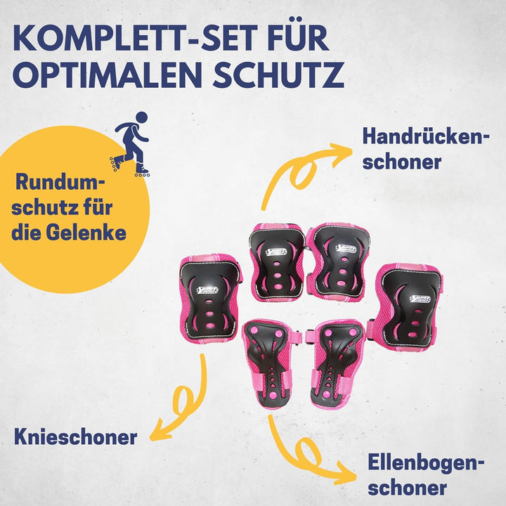Best Sporting Schützer Set HQ für Kinder I Ellenbogenschoner/Handrückenschoner/Knieschoner I hochwer