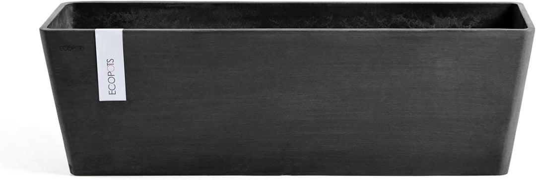 ECOPOTS Balkonkasten Bruges Dunkel Grau - 55 x 17 cm mit Wasserversorgung rechteckig - Pflanzentopf