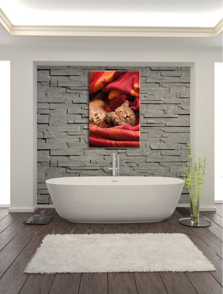 Pixxprint Babykatze, Format: 100x70 auf Leinwand, XXL riesige Bilder fertig gerahmt mit Keilrahmen,