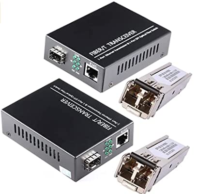 EIN Paar 1,25G/s Gigabit Multi-Mode LWL Glasfaser-Ethernet-Medienkonverter + 2 STÜCKE SFP LC Dual-Tr