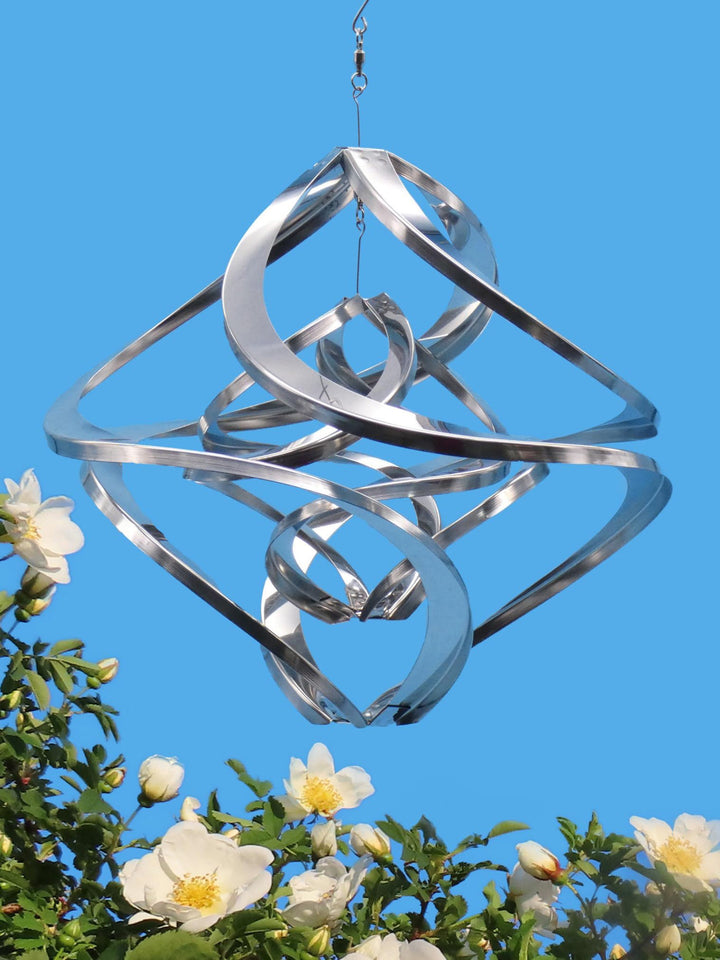Pommerntraum ® | Edelstahlwindspiel ROSTFREI Windspiel Edelstahl Winddancer Double-Twister Twister G