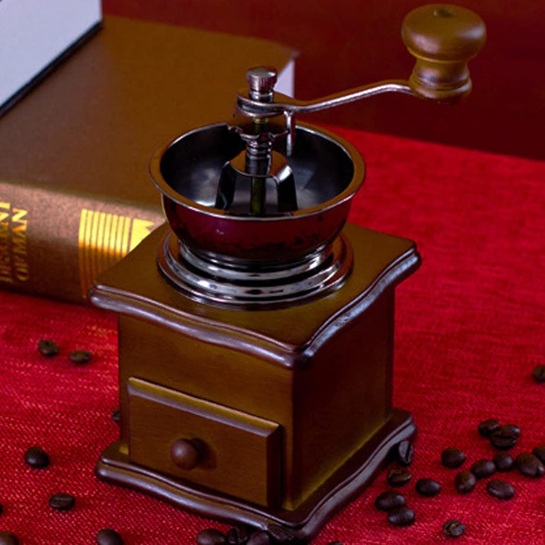 Manuelle Kaffeemühle, Rostfrei, Retro-Stil, Kaffeemühle mit Edelstahlkern