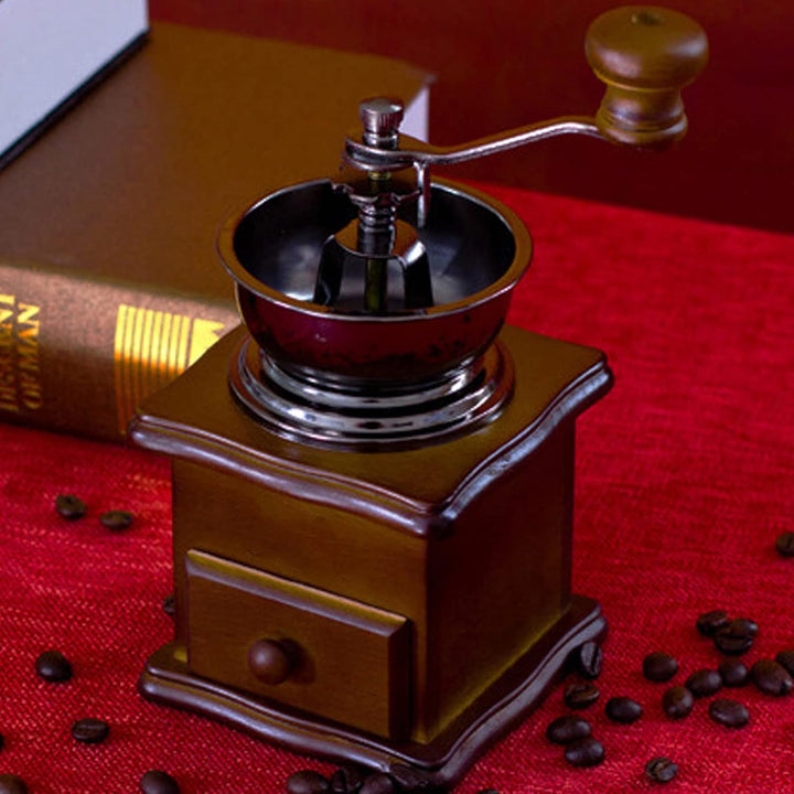 Manuelle Kaffeemühle, Rostfrei, Retro-Stil, Kaffeemühle mit Edelstahlkern