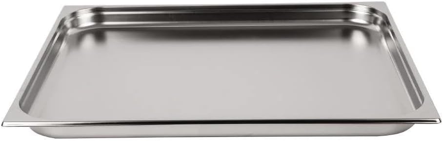 Vogue 2/1-Gastronorm-Wanne aus Edelstahl, 40 mm tiefer Nahrungsmittelbehälter 40(H) x 650(W) x 530(D