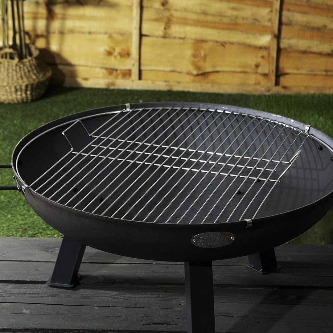 Harbour Housewares Runde Feuerstelle Grill Grill - 72,5cm - Grau