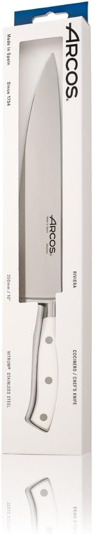 Arcos 233724 Serie Riviera Blanc - Kochmesser - Klinge aus Nitrum geschmiedetem Edelstahl 250 mm - H
