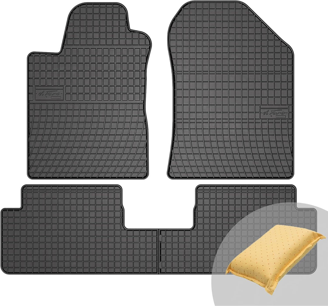 FROGUM EL Toro Gummimatten Ganzjähriges-Set von Autofussmatte Auto Fussmatten für Toyota Corolla Ver