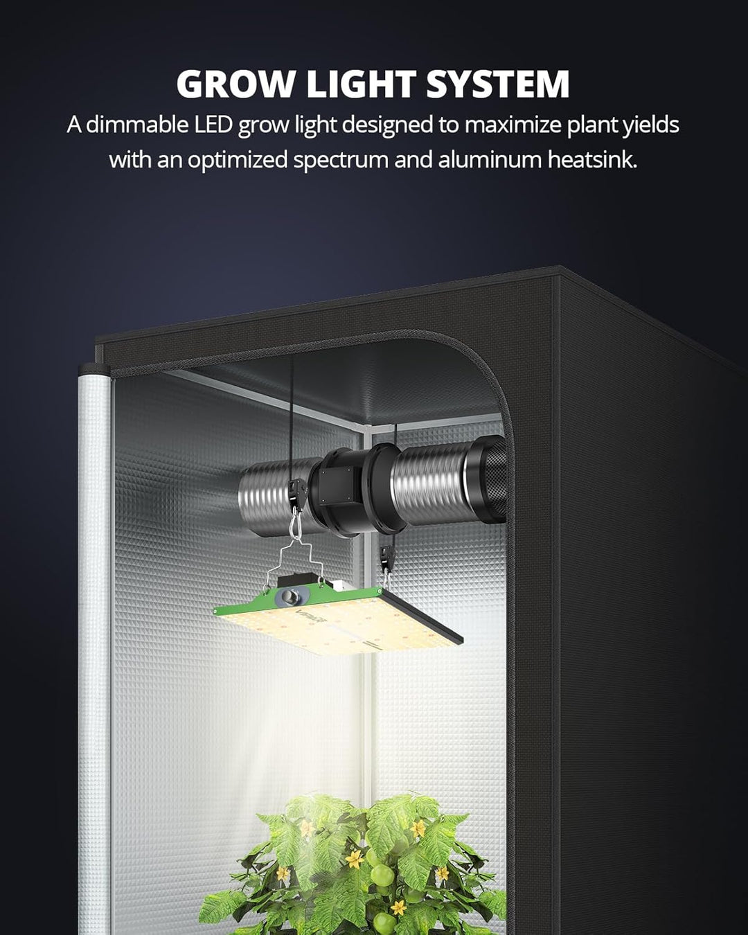 VIPARSPECTRA 2023 Upgraded P2000 LED Wachstumslicht, Daisy Chain Dimmbare Vollspektrum LED Grow Lamp