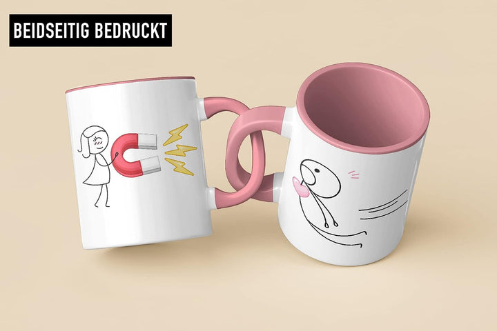Trendation - Partnertassen Tassen Set Geschenk Sie und Ihn Liebe Valentinstag Kaffeetassen Lustig Fr