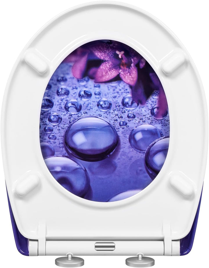 WOLTU Toilettendeckel, WC Sitz mit Absenkautomatik, Klodeckel Klobrille mit Quick-Release-Funktion,