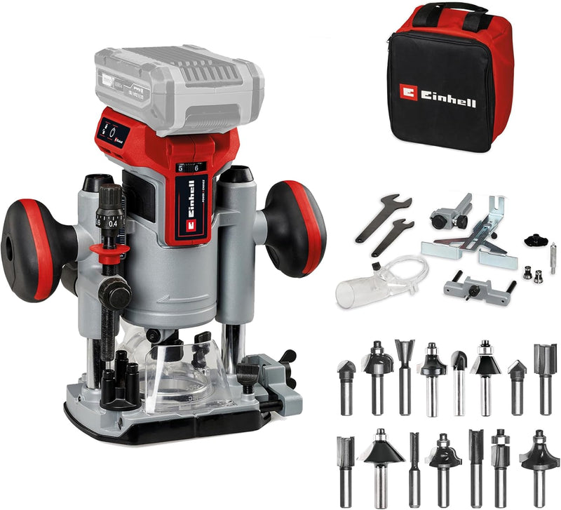 Einhell Professional Akku-Oberfräsen-Kantenfräsen-Set TP-RO 18 Set Li BL-Solo Power X-Change (18 V,