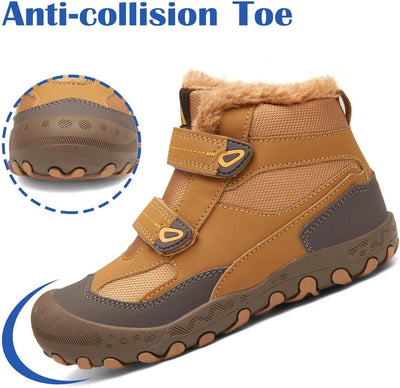 Mishansha Kinder Outdoor Winterschuhe Warm Gefüttert Winterstiefel, Gr.24-38 30 EU Tortilla Braun, 3