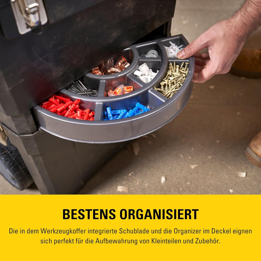 Stanley Rollende Werkstatt (47,3 x 30,2 x 62,7 cm, zwei separat verwendbare Werkzeugboxen, robuster