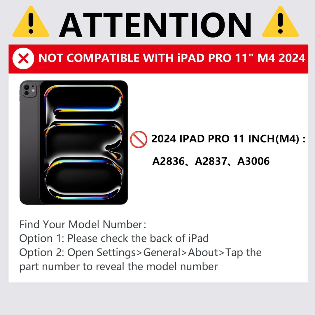 Magic Keyboard für Air 11 Zoll (M2 2024/M3 2025)&iPad Pro 11“ (1st/2nd/3rd/4th) und 10.9“ Air 5/4th