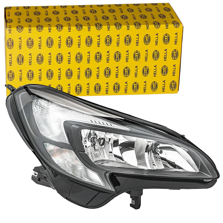 HELLA 1LF 011 830-041 FF/Halogen-Hauptscheinwerfer - rechts - für u.a. Opel Corsa E (X15) Rechts (Be
