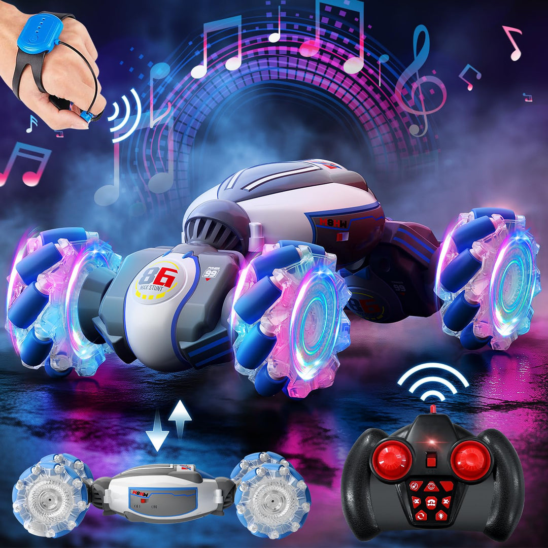 YTKIH 3 in 1 Ferngesteuertes Auto ab 6 7 8 9 10 Jahre,2,4 GHz 4WD RC Auto mit Handsteuerung,Doppelse