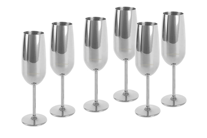 ECHTWERK Sektglas, Champagnerglas, Sektkelche aus Edelstahl, Unzerbrechliche Gläser, Partygläser für