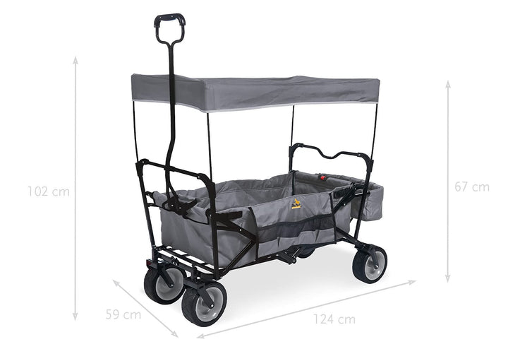 Pinolino Klappbollerwagen Paxi, faltbar, inkl. Sonnendach, Hecktasche und Tragetasche, PU-Bereifung,