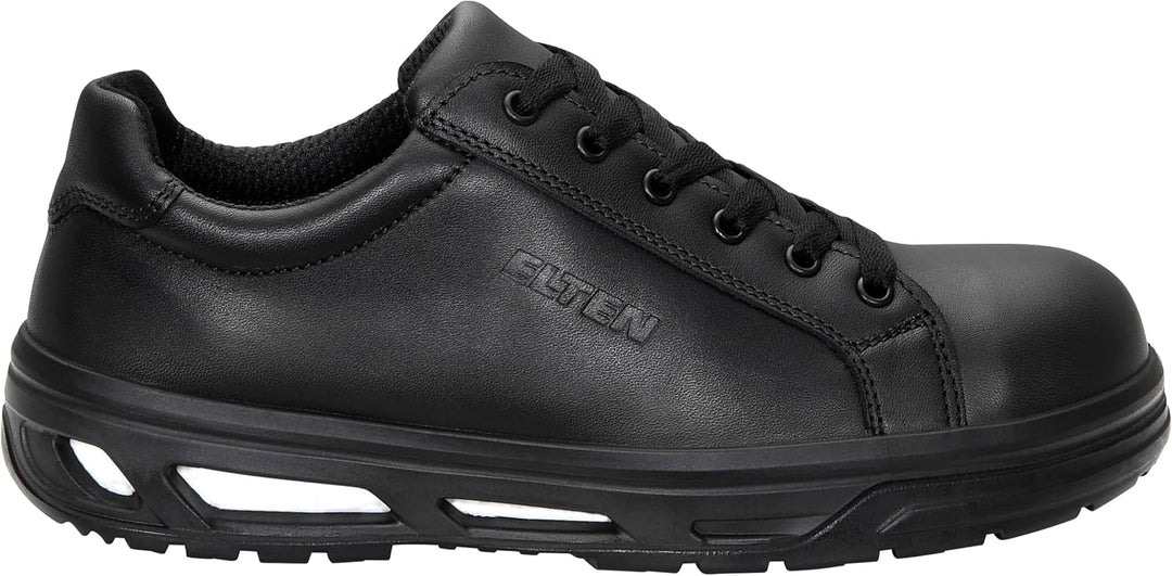 ELTEN Sicherheitsschuhe Noel XX10 Black Low ESD S2, Damen und Herren, Leder, Stahlkappe, leicht, spo