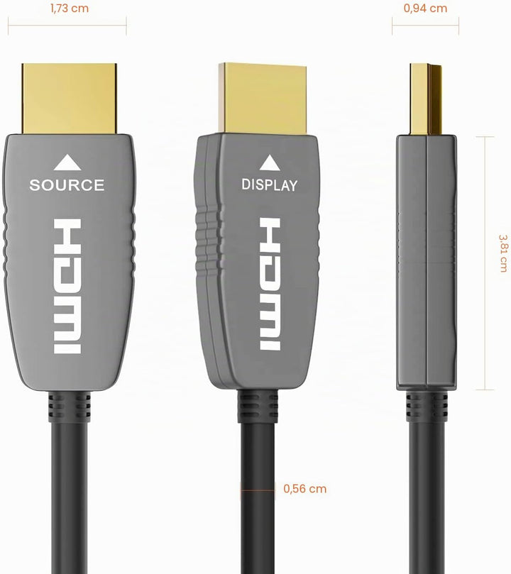 RUIPRO 8K HDMI Glasfaserkabel 2.1 12m, 48Gbps, 8K@60Hz, 4K@120Hz, Dynamic HDR, eARC, HDCP 2.2/2.3, k